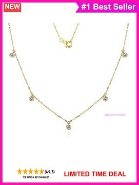 14k Solid Gold Lab Grown Diamond Solitaire Necklace VS 0.33ct